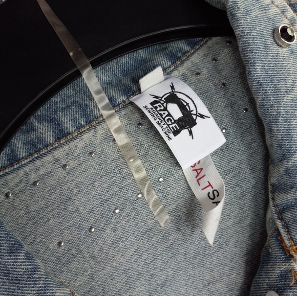 SOLD💝Kawaii pastel goth cropped lt wash ooak jacket! Lots of metal! Sugar Killz - Picture 4 of 14